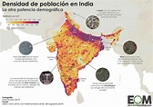 La densidad de población de India - Mapas de El Orden Mundial - EOM