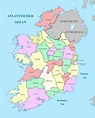 Irland Karte mit Regionen & Landkarten mit Provinzen