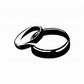 Diseño de ilustración de vector de anillo de pareja de boda 4374313 ...