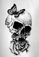 Pin by Irina Spiteri on Art | Skull and rose drawing, Roses drawing ...