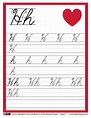 Cursive Alphabet Trace and Write Letter H | Free Printable Puzzle Games