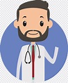 Médico, dibujo médico de dibujos animados, el médico barbudo, niño ...