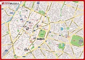 Karte von Brüssel touristisch: Attraktionen und Denkmäler von Brüssel
