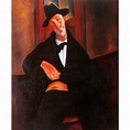 Retrato de Juan Gris de Modigliani | Artefamoso | Copias de cuadros de ...