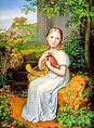 Portrait of Countess Louise Bose as a Child Painting by Viktor Birkus