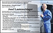 Traueranzeigen von Josef Lautenschlager | Mittelbayerische Trauer