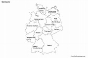 Mapas de muestra para Alemania (blanco-negro) | Mapa de europa, Mapas ...