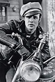 Marlon Brando On Motorcycle in The Wild One Movie Poster 12" x 18" Tin ...