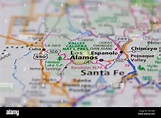 Los Alamos New Mexico USA shown on a Geography map or road ma Stock ...