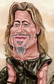 TRAZOS LEMOS: Brad Pitt, Caricatura con boceto.