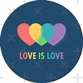 "Love Is Love (Blue)" Stickers by rachtman | Redbubble