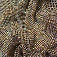 ZY Chunky Glitter AB Rhinestones GOLD Metal Mesh Fabric Metallic cloth ...