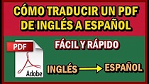 Como Traducir un PDF de Inglés a Español ¡Fácil y Rápido! ACTUALIZADO ...
