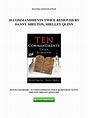 10 Commandments Twice Removed by Danny Shelton Shelley Quinn | PDF ...
