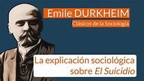 Durkheim: La explicación sociológica sobre El Suicidio - YouTube