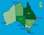 Brisbane, australie à la carte - carte de Brisbane, australie (Australie)