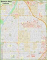 Large detailed map of Santa Ana