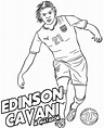Edison Cavani coloring page to print or download footballer | Football ...