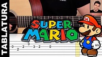 como tocar Super Mario Bros en guitarra COMPLETO con TABLATURA TAB ...