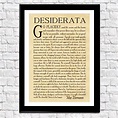 Desiderata Poem Desiderata Print Desiderata Poster Poetry Wall Art ...