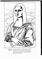 Mona Lisa Outline Coloring Page Sketch Coloring Page