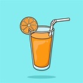 Glass Of Juice Cartoon