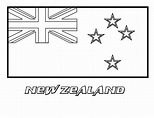 New Zealand Flag Coloring Page - Free Printable Coloring Pages for Kids