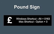 Keyboard Shortcuts for British Pound Sign – WebNots