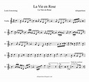 tubepartitura: Partitura de La Vie en Rose para Violin de Edith Piaf ...