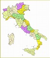 Italy provinces map - Italy map regions provinces (Southern Europe ...