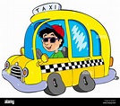 Conductor de taxi de dibujos animados - ilustración aislada Fotografía ...
