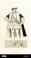 Retrato de Francisco, duque de Guise, en traje de corte, 1519-1563. Lleva una gorra negra con ...