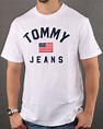 Tommy Hilfiger USA Flag T Shirt in White | 80s Casual Classics