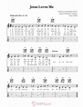 Jesus Loves Me Traditional Hymn Guitar Chord Chart In G Major Basic ...