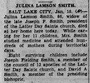 Julina Lambson Smith (1849-1936) - Find a Grave Memorial