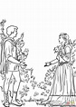 Dibujo de Romeo y Julieta en el Jardín para colorear | Dibujos para ...