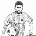 Dibujo de Lionel Messi para colorear