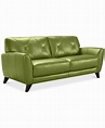 Furniture Myia 82" Leather Sofa and 62" Loveseat Set, Created for Macy ...