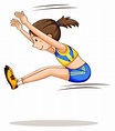 Atleta de la mujer que hace la ilustración larga de salto | Atleta ...