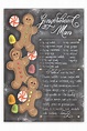 Gingerbread Man Recipe Art Printable. Gorgeous chalkboard Christmas Art ...