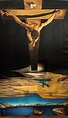 Cristo de San Juan de la Cruz. Copia al óleo sobre lienzo 205 x 116 cms ...