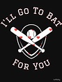 "I'll Go To Bat For You - Baseball Softball Valentine Gift" Tank Top by ...