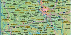 Karte von Mittelfranken (Region in Deutschland, Bayern) | Welt-Atlas.de