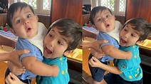 Taimur tries to protect Jehangir as he grabs him in adorable new pic by ...