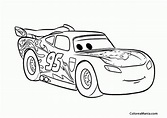 Colorear Rayo McQueen 2 (Cars), dibujo para colorear gratis