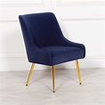 Blue Velvet Chair - Maison Reproductions