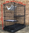 4 Level Storey Boltless Alloy Metal Cat Cage Hamster Enclosure ...