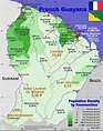 French Guiana Country data, links and map by administrative structure