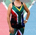 Female South African Flag running vest – Martin West Designs