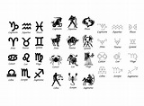 ZODIAC SIGN SVG Bundle Zodiac Sign Clipart Bundle Astrology - Etsy España